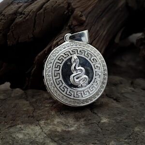 Snake Locket with Rounded Versace Frame